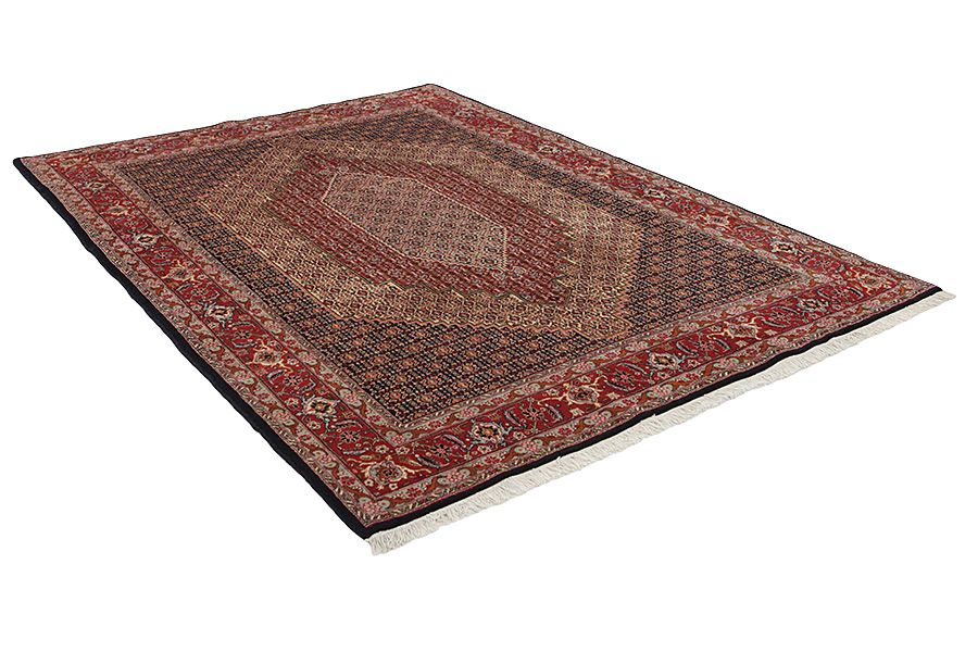 Senneh - Kurdi Alfombra Persa 277x193 - Imagen 1