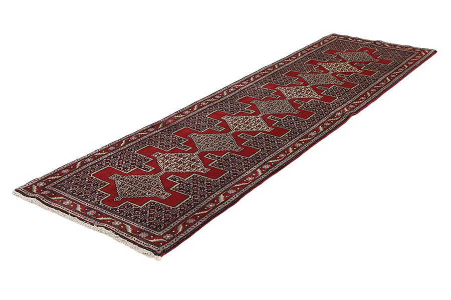 Senneh - Kurdi Alfombra Persa 317x90 - Imagen 2