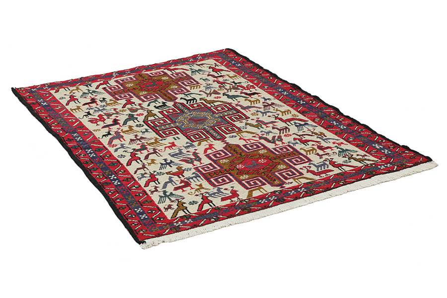 Kilim Sumak - Afshar 130x105 - Imagen 1