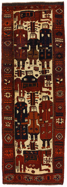 Bakhtiari - Qashqai Alfombra Persa 395x135