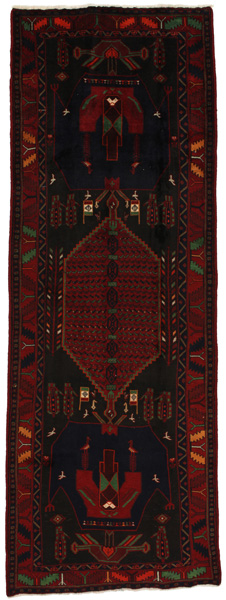 Senneh - Kurdi Alfombra Persa 387x139