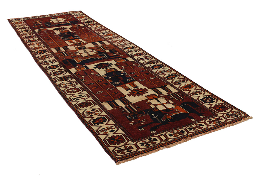 Bakhtiari - Qashqai Alfombra Persa 436x137 - Imagen 1