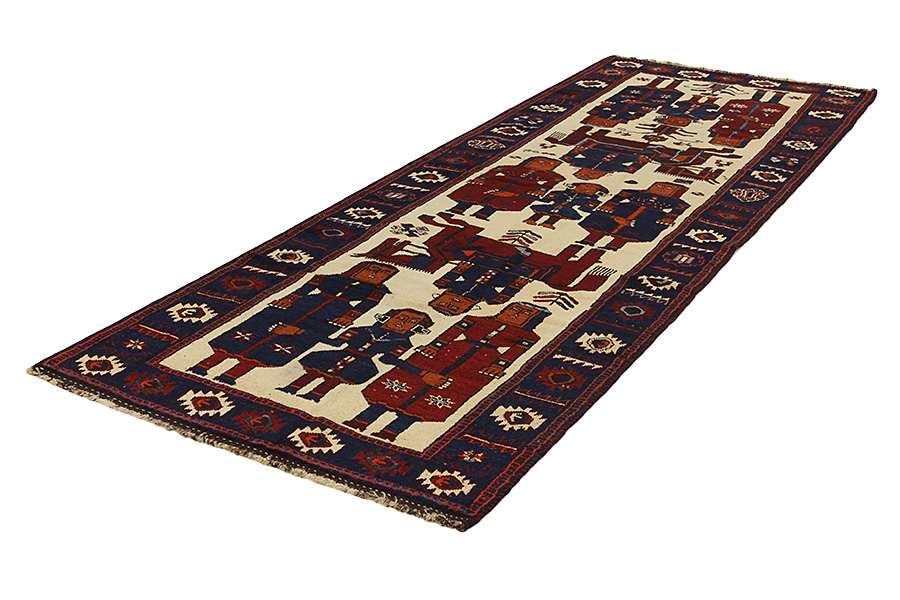 Bakhtiari - Qashqai Alfombra Persa 400x140 - Imagen 2