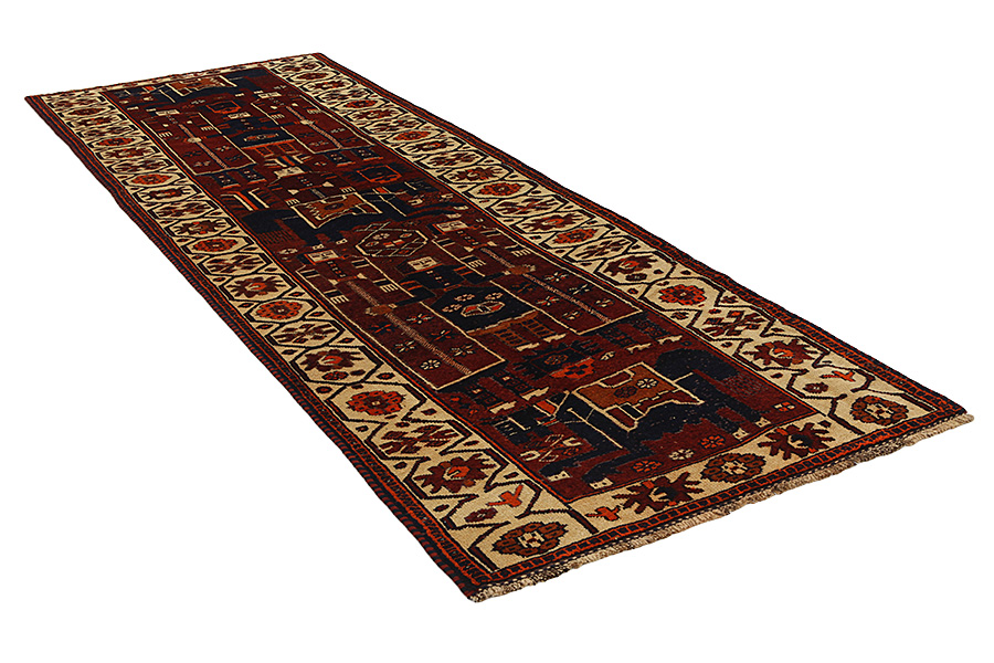 Bakhtiari - Qashqai Alfombra Persa 411x143 - Imagen 1