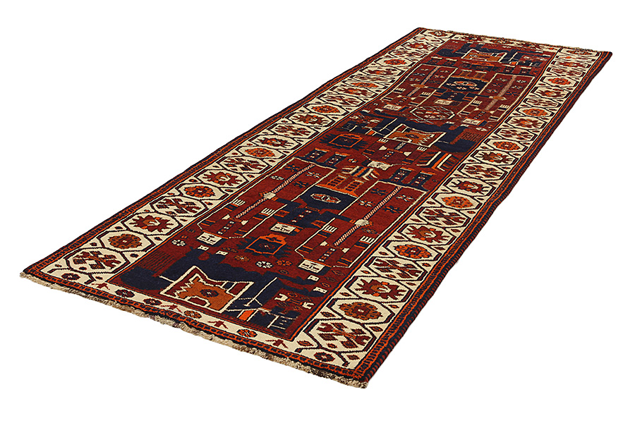 Bakhtiari - Qashqai Alfombra Persa 411x143 - Imagen 2