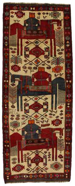 Bakhtiari - Qashqai Alfombra Persa 413x157