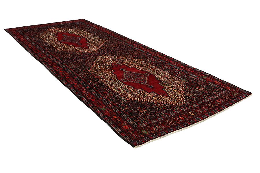 Senneh - Kurdi Alfombra Persa 368x146 - Imagen 1