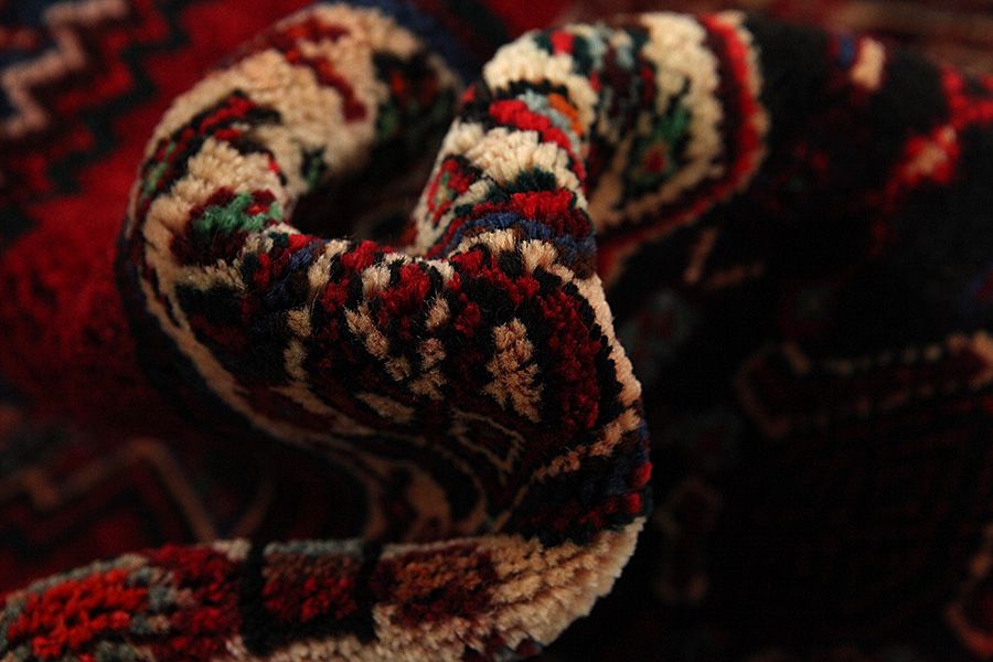 Senneh - Kurdi Alfombra Persa 368x146 - Imagen 6
