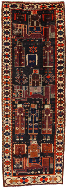 Bakhtiari - Qashqai Alfombra Persa 441x148