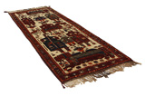 Bakhtiari - Qashqai Alfombra Persa 395x133 - Imagen 1