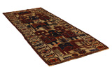 Bakhtiari - Qashqai Alfombra Persa 359x138 - Imagen 1