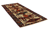 Bakhtiari - Qashqai Alfombra Persa 340x133 - Imagen 1