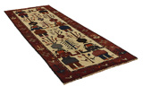 Bakhtiari - Qashqai Alfombra Persa 389x139 - Imagen 1